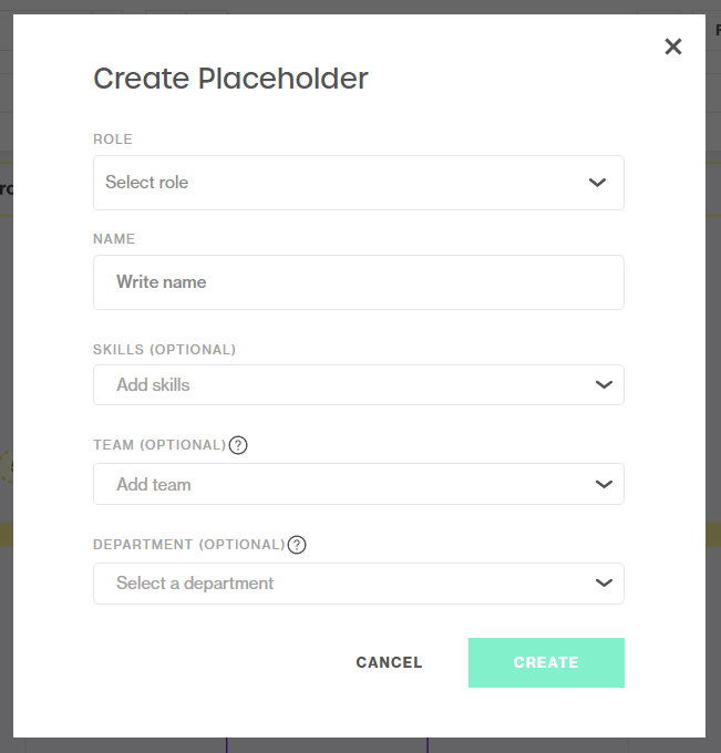 Creating and managing placeholders – Forecast