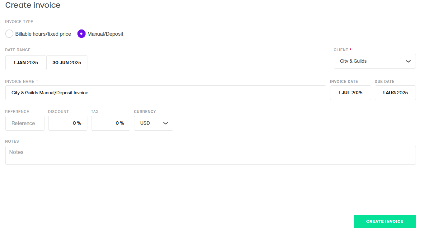 Invoicing Your Projects – Forecast